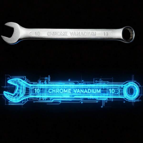 Premium Household Chrome Vanadium Steel Reversible Wrench Set, 6-21mm High Strength Spline Open-End Wrench, Durable Non-Slip Effortless Repair Tool