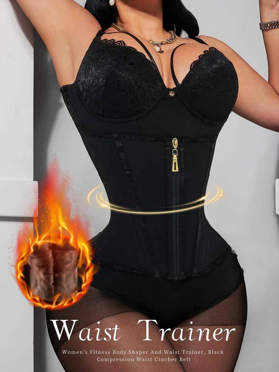 1PC Hot-Selling Latex Body Shapers And Sports Slimming, Abdomen-Tightening And Body-Warming Waist Belts Are Available. - Black - View 1