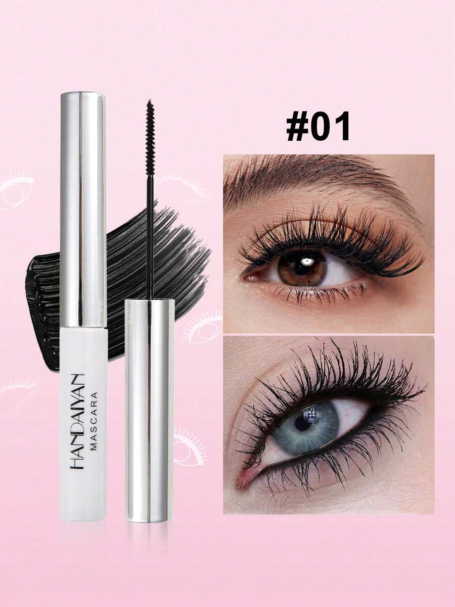 HANDAIYAN 5ml Waterproof Lengthening & Volumizing Colored Mascara, Suitable For Halloween, Christmas, Birthdays, Valentine's Day, Parties. Best Color Choice, Makeup, Face Painting, Cosmetics, For Women, Suitable For Winter/Spring - 黑色 - 查看 1