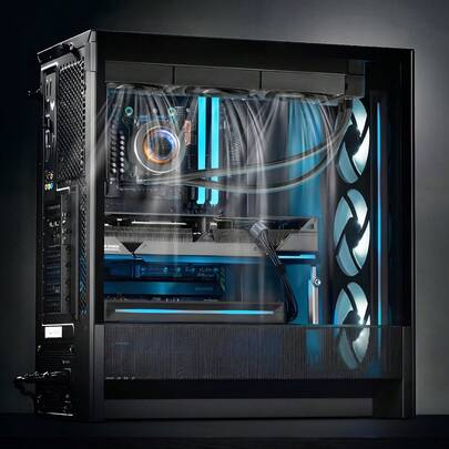 CPU Liquid Cooler, CPU Water Cooler - 3 X 120mm PWN Fans, Pump & 2.1'' LCD Display, Max 2200PRM Black CPU Cooling Fan, Compatible For Intel 115X/1366/2011/1700/1200, AMD AM4/AM5