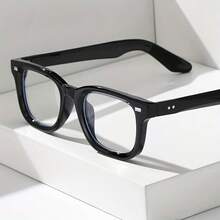 Square Frame Glasses - Fashionable Retro Plain Lens, Suitable For Both Men And Women. Ideal For Students. - Multicolor - View 2