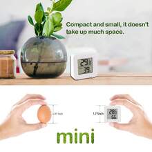 2pcs/4pcs Mini Indoor Thermometer Hygrometer Dry Humidity Temperature Gauge Digital Display Room Thermometer Humidity Meter, High Precision, Wall-Mounted, Compact, Portable - White - View 5