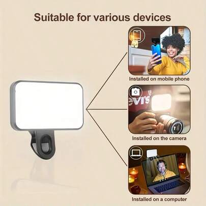 1 ضوء ملء LED للسيلفي، ضوء غرفة LED، ضوء سيلفي محمول، ضوء الهاتف، فانوس جنية، ضوء ملء مثبت بمشبك، حلقة ضوء السيلفي، ضوء المرآة، ضوء التصوير، أضواء سلسلة عيد الميلاد، ضوء سيلفي الهاتف، مناسب للهواتف والكمبيوتر، إضاءة المكياج، مؤتمرات الفيديو، البث المباشر، التدوين المرئي، سيلفي مثالي ومكالمات الفيديو، تصوير حفلات عيد الميلاد، ديكورات عيد الميلاد، ديكور الغرفة، ديكور المنزل، هدية العطلات 250 مللي أمبير