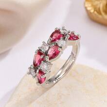 Fashionable Multi-Colored Artificial Crystal Ring Mona Lisa Element Artificial  Ring Open Adjustable Ring Jewelry - 五種顏色 - 查看 6