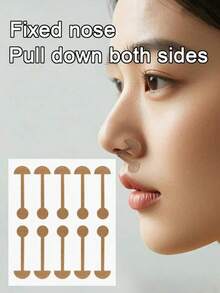 Nose Wing Auxiliary Stickers, Nose Wing Reduction Stickers, Nose Wing Edge Downward Trace Auxiliary Stickers, For Men And Women, Suitable For All Skin Types, Dental, Teeth - Multicolor - View 2