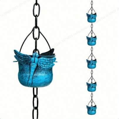 1pc Dragonfly Rain Chain For Gutters Downspouts, Outdoor Rain Catcher Hanging, Patio Decor
