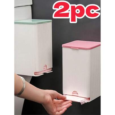 2 piezas Caja de almacenamiento de toallas sanitarias y soporte de pañuelos montado en la pared - Organizador de artículos pequeños a prueba de agua y duradero, ahorra espacio, a prueba de polvo para baño, dormitorio, cocina, oficina, esencial para el hogar en otoño e invierno