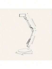 时尚铝合金懒人支架：可支撑手机和平板电脑，适用于睡前放松、桌面工作、直播 - 落地式悬臂支架