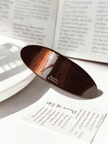 5pcs/3pcs/1pc Bestselling 10cm Oval Marble Acrylic Spring Hair Clips, Vintage Fashion Hair Accessories For Women & Girls, Head Accessories - Multicolor - View 13