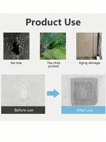 1/5片装防水自粘窗纱修补胶带，防虫网纱修补贴，适用于宿舍门/窗帘，强力粘性修补胶带，用于修补破损的纱窗，长度2米/78.74英寸 - 米色 - 查看 12