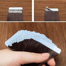 20PCS 50G Tape In Hair Extensions Human Hair, #2T6 Dark Brown&Light Brown, 16-26 Inch Double Sided Tapes Ins Human Hair Extensions,  Adhesive Extension Seamless Invisible Skin Weft, Silky Straight With Thick Ends, Remy Human Hair Add Length For Woman Everyday Hairstyle Cosplay Daily Wedding Party Halloween Use - S2/6 - 查看 3
