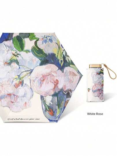 Parapluie de protection solaire tout temps pour femmes, protection UV, léger et portable. Parapluie de soleil pliable et portable, indispensable pour l''été et les activités en extérieur