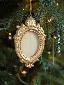 1 pieza Mini marcos de fotos dorados, pequeños marcos de fotos vintage antiguos con vidrio, pequeño marco de fotos para decoración del hogar, hotel, árbol, adornos navideños, decoración de mesa, exhibición de joyería, accesorios para fotografía