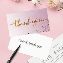 40pcs Glossy Finish Thankful Appreciation Cards, English Language, Perfect For Birthday, Wedding, Small Business And Online Store Packaging Inserts, All Occasions, 3.5 X 2.1 Inches - Multicolor - View 6