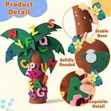 Educational & Fun Felt Alphabet Tree 3D Sticker Material Kit - No-Cut DIY Interlocking Alphabet Tree For 3-6 Years Old Toddlers, Early Education Cognitive Alphabet Learning Toy, Felt Teaching Set For Kids' Hands-On Development / Parent-Child Craft, Perfect Gift