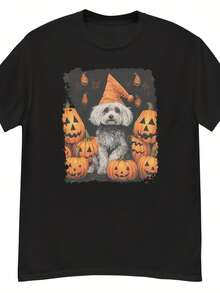Maltese Dog Halloween T-Shirt - 款式18 - 查看 1