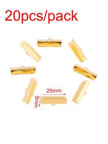 20-50 Stücke/Los Edelstahl Crimp Verschlüsse Schnur Endkappen Schnur Schleife Leder Clip Halskette Armband Verbinder für Schmuckherstellung Zubehör - Seilschnalle - Übersicht 13
