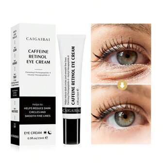 CaiGaiBai 咖啡因+肽透明质酸眼霜 - 减少黑眼圈和浮肿，紧致和保湿
