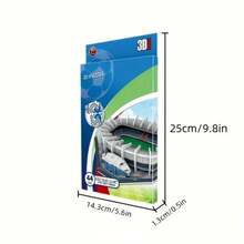 DIY 3D Paper Puzzle Kit - Football Stadium Series | Colorful Assembly Model | Educational Toy For Youngsters & Sports Fans | High-Quality 3D Jigsaw With Detailed Soccer Field Design, Puzzle Toys,The Perfect Halloween Gift For Puzzle Lovers - Multicolor - View 5