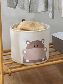 1 件毛毡布大容量玩具收纳箱、可折叠洗衣篮