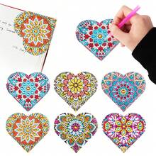4/8pcs DIY Diamond Painting Bookmarks, Mandala Pattern For All Seasons, Study Supplies & Tools - Multicolor - View 22