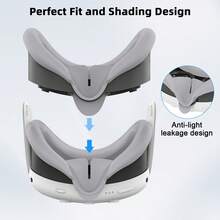 Juego de cubiertas de silicona VR para Meta/Oculus Quest 3, diseño mejorado con protección completa para Quest 3, 5 en 1 accesorios VR con cubierta protectora, regalo ideal para cumpleaños y Navidad (no incluye el auricular VR y el controlador) (Gris)