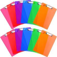 12 Pack Plastic Clipboards,Clip Boards 12.5'' X 9'' With Low Profile Clip,Multiple Color Clip Board Plastic Clipboard,Standard A4 Letter Size Clipboards For Students Classroom School Office Home - Nhiều màu - Xem 7