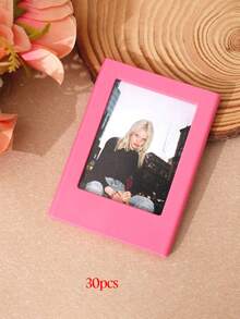 1/4/6/10/20pcs Multi-Color 3-Inch Magnetic Plastic Photo Frames, Magnetic Fridge Stickers For Instant Camera Photos And Mini Cards Display, Personalized Home Fridge Decor, Gift For Friends - Multicolor - View 46