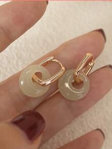 1pair Korean Star Earrings For Women Gothic Pentagram Pendant Earrings Y2K Punk Earrings Removable Simple Earrings Hip Hop Jewelry - Earrings - View 10