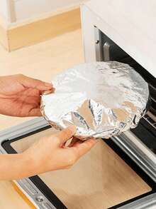 10/20/30/40/50pcs Kitchen And Dining Table Aluminum Foil Insulation Cover - Reusable, Insulated Picnic, Camping, And Household Food Packaging, Camping Food Insulation Cover | Reusable Food Packaging. Insulation Cover, Household Aluminum Foil Cling Film Cover, Insulation Cover. Kitchen Preservation And Insulation. Kitchen Storage And Organization, Household And Daily Necessities, Fresh-Keeping Covers - Multicolor - View 5