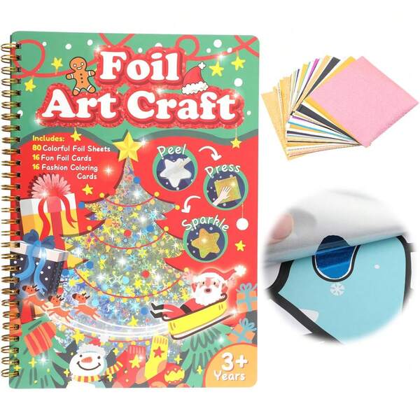 1-Piece Christmas Decorations Set For Kids, Christmas Tree Art Kit And Christmas Tree Art Crafts, Christmas Tree Decoration Painting, Christmas Tree Art Book