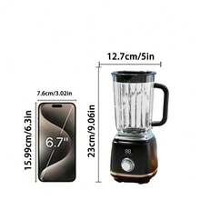 Small Household Fruit Juicer, Mini Ice Crusher, LED Display Blender, USB Rechargeable Portable Blender For Making Smoothies And Milkshakes - Multicolor - View 3