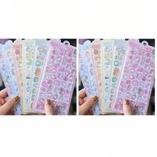 12 Stück/6 Stück Cartoon 3D Wassersteine Aufkleber, süße geformte Aufkleber für Handyhüllen, Scrapbooks, Basteleien, Tagebücher, Schulmaterial, Belohnungen, interessante Aufkleber, Buchdekorationsaufkleber