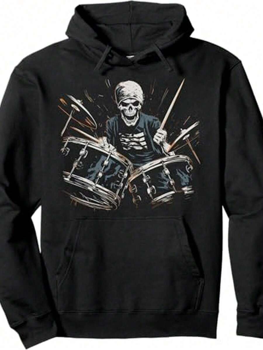 Men Hoodies - 黑色 - 查看 1