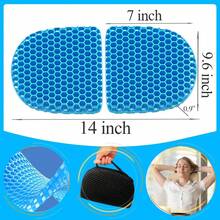 Foldable Gel Cushion Travel, Portable Chair Cushion Of Airy Cooling Gel, Honeycomb Cushion Stadium & Park, Portable Chair Cushion Pressure Relief (0.9-Inch Thick, Black) - Dày 0,9 inch (Đen) - Xem 12