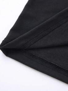 Casual Catholic T-Shirt And I Will Follow Christian Artistic Design - Black - View 3