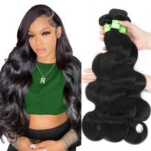DHuman Hair Bundles Body Wave Bundles Human Hair 16 18 20 Inch 12A Grade 100% Unproced Brazilian Virgin Hair Body Wave 3 Bundles  Real Human Hair Extensions For  Natural Black - 自然黑 - 查看 2