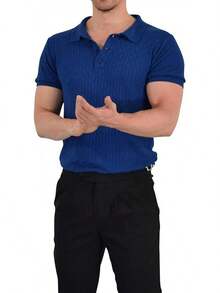 JOHN LEOPARD - Men's Knitted Polo Shirt - White - View 3