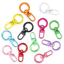 100pcs New Colorful Enameled Spring Ring Door Hooks, Key Rings - Multicolor - View 2