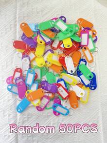XIANG YU 10/30/50 piezas Llaveros de plástico de colores aleatorios con etiquetas, previenen la pérdida de llaves, adecuados para accesorios de equipaje, regalos, accesorios de automóvil, decoración de bolsos, decoración de cartas escolares, estilo gótico, estilo Y2K - Multicolor - Ver 10