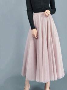 LuminousWealth Damska - Elegancka Spódnica Midi w Kolorze Jednolitym, Ołówkowa, Odpowiednia Do Swoich Ubrań Na Co Dzień I Do Biura, Na Każdą Porę Roku, Idealna Na Sylwestra, Imprezę