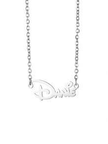 Personalized Name Customized Necklace Men Women Silver Stainless Steel Chain Customized Engraved Pendant Jewelry Silver Stylish,Fall Fashion,Contracted,Simple,Casual,Old Money Custom,Personalized,Unique Ideal Gifts For Her Girlfriend,Mom,Family,Friends,Daughter For Anniversaries,For Valentine's Day,For Mother's Day,For Birthdays,For Graduation,For Daily Wear,For Weddings,For Prom Valentines,New Year Glamour - Silver - View 8