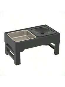 Elevated Dog Bowl, Adjustable Height Stainless Steel Pet Bowl, Floating Drinking Bowl, Multi-Functional Foldable Pet Feeder, Suitable For Medium/Large Dogs & Cats, Neck Protection Anti-Choke