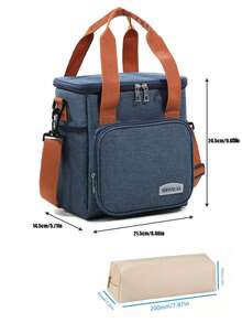 Large Capacity Portable Insulated Lunch Bag, Portable Waterproof And Leak Proof Lunch Box Shoulder Strap, Portable Refrigerated Bag, Thick Aluminum Foil Insulated Reusable Lunch Bag, Suitable For Schools, Offices, Camping, Picnics, Employees And Canteens, Classroom Storage Bags, Kitchen Accessories Lunch Bags Cooler Bag Lunchbox For Women For Men Travel Essentials