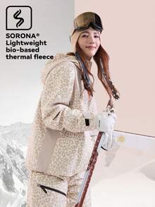 VECTOR MOTION Strider 3L Padded Hooded Ski Jacket, Unisex, Stretchy, Windproof, Warm, Durable, Breathable, For Single/Double Board Skiing