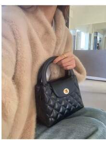YUQING.FC New Versatile and Stylish Embroidered Thread Quilted Bag with Shoulder Strap, Perfect for Everyday Fashion Travel, Dating or as a Handbag. # 856 - Negro - Ver 7