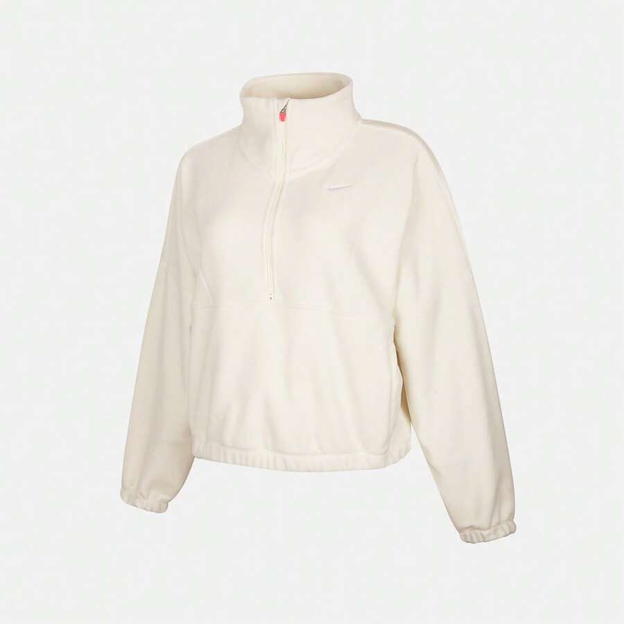 Nike Women's AS W NK ONE TF HZ TOP POLAR GC Fleece Sweatshirt IO0254-047 - White - View 1