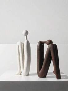 2pcs/Set Modern Resin Bookends, Human Figure Decorative Book Ends Sculpture, Elegant Sitting Person Design Decor, Suitable For Bookshelves, Desks, Home Office, Indoor & Outdoor Home Decor Crafts - Multicolor - View 9