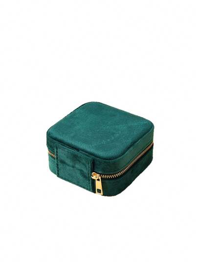 1 件旅行法兰绒首饰收纳盒，女士礼物，迷你首饰收纳盒，带镜子的项链和耳环架，粉色旅行必备品，妇女节礼物，适用于假日海滩、浴室收藏、卧室收藏，大容量