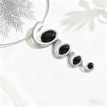 新款时尚不对称勃艮第项链、耳环、戒指、手链奢华珠宝套装、独特设计时尚配饰 - 不規則e - 查看 26